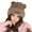 Khaki, variant on Luxalzxs Women's Fluffy Hat, Cute Bear Earflap Hat, Winter Plush Hat, Thicken Ear Protection Hat Outdoor Windproof Beanie Cap