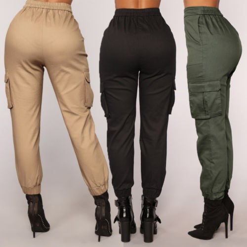 Phorecys Womens Cargo Work Trousers, Ladies Cotton Combat Military Army Cargo  Trousers Women with Pocket Workwear Pants Khaki Tag 29(UK 4) :  Amazon.co.uk: Everything Else