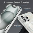 thumbnail image 4 of Magnetic Case for iPhone 15 Pro Max Case [Beyond Magsafe] Slim Protective Phone Case Luxury Bling Pearl Design Hard Translucent Cover Shockproof Bumper (Pearl), 4 of 6