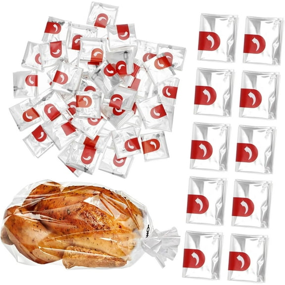 50Pcs Oven Roasting Bags Pet High Heat Resistant Cooking Bags for Turkey Chicken Sandwiches Oven Microwave Grill Use