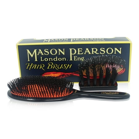 Mason Pearson Extra Large Pure Bristle Brush - B1 Dark Ruby - 2 Pc Hair Brush and Cleaning