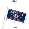 thumbnail image 3 of 250 Anniversary USA Small Stick Flags 250 Year American Anniversary Flag Handheld Flag 250 Anniversary USA Flag 1776 Flag for Room House Welcome Lawn Backdrop Parade(1pcs, 5"×8"), 3 of 5