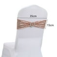 thumbnail image 4 of Yesbay 1 Pcs Chair Cover Elasticity Chair Back Bowknot Sequin Bandage Party Decoration, 4 of 8