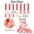 thumbnail image 2 of EONROACOO 2-in-1 Toddler Kids Roller Skates for Girls Boys, Adjustable Sizes, Light up(M,Pink), 2 of 10