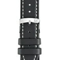 thumbnail image 3 of Morellato Castagno Calfgrain Vegan Leather Watch Strap - Black - 20mm - Chrome-plated Stainless Steel Buckle - GREEN Collection, 3 of 10