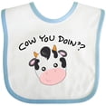 thumbnail image 3 of Inktastic Cow You Doin'? Cute Cow Boys or Girls Baby Bib, 3 of 4