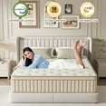 thumbnail image 4 of XLOLEHM Twin Mattress, 12 inch Hybrid Memory Foam Mattress, Medium Firm Mattress in a Box, Beige, 4 of 8