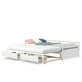 thumbnail image 1 of Costway Twin to King Daybed with  2 Drawers Wooden Sofa Bed for Bedroom Living Room White, 1 of 9