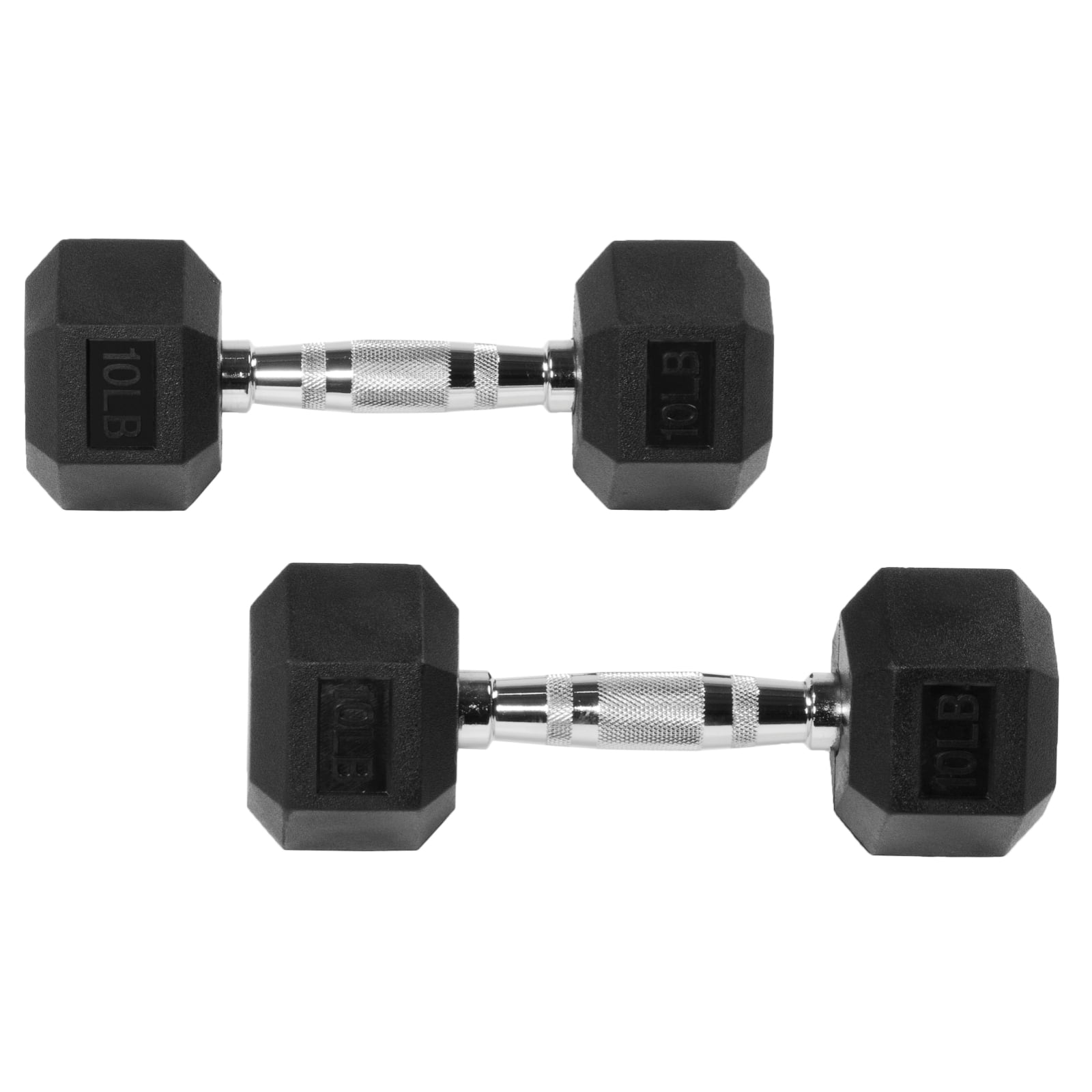 Gianna 2Pcs 10 lbs Hex Dumbbells with Rubber Coated, Hand Weights for Exercises and Fitness