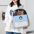 thumbnail image 3 of DOLITY Portable Pet Dog&Cat Carrier Backpack Adjustable with Storage Pockets Bag Zipper light blue, 3 of 9