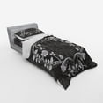 thumbnail image 2 of Ambesonne Antique Bedding Set 3 Pcs, Royal Flora Crown, Twin XL, White and Charcoal Grey, 2 of 2