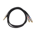 thumbnail image 2 of 6.35mm TRS To 2   Cable, Plug In Double Layer Shielding Microphone Cable Durable  For Home Theater Systems For Hi Fi Stereo Systems, 2 of 8