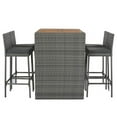 thumbnail image 6 of taoruifang Outdoor Patio Wicker Bar Set 5-pieces Wicker and Acacia Wood Bar Set with 4 Chairs and 1 Table, Brown Wood/Gray, 6 of 18
