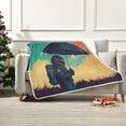 thumbnail image 7 of Yayeee Throw Blanket for Couch Soft Warm 60" x 80" Sofa Chair Bed Decoration, Astronaut and Sky, 7 of 7