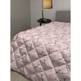 thumbnail image 2 of Stripes Down Alternative Comforter, Rhythmic Print of Pastel Colored Thick Lines Starry Elements Composition, Microfiber Quilt for All Season, 5 Sizes, Cream and Pale Pink, by Ambesonne, 2 of 3