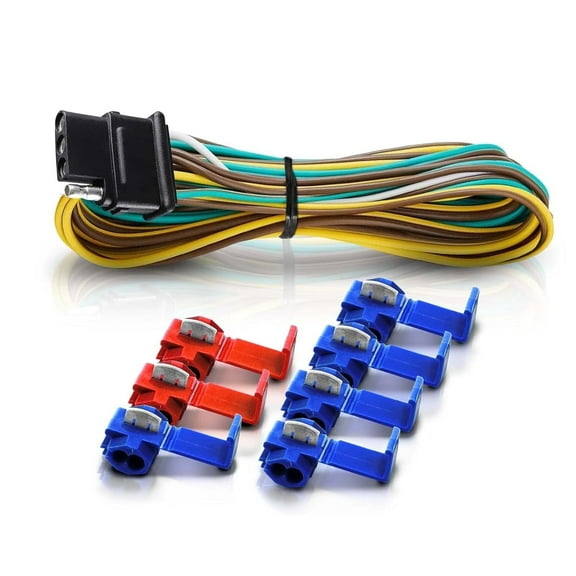 OPT7 Hardwire Kit for LED Tailgate Light Bar (4.9ft 4 Pin Harness   7 Wiring Connectors)