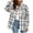 Gray, variant on Drovellove Women's Plaid Shirt Jacket Long Sleeve Button Front Cardigan Outerwear | Casual Open Front Coat with Pockets for Versatile Layering Over Dresses, Shorts, or Work Attire