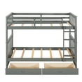 thumbnail image 5 of Harper & Bright Designs Twin-Over-Twin Bunk Bed with Ladders and Two Storage Drawers, 5 of 9