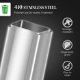 thumbnail image 4 of HOMCOM 5.3gal Garbage Bin, Stainless Steel Trash Can with Soft-close Lid, 4 of 9