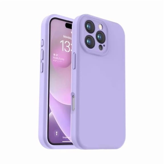 Eryueer Compatible with iPhone 16 Pro Max Case, Liquid Silicone Upgrade [Camera Protection] [Soft Anti-Scratch Microfiber Lining] Shockproof Phone Case for iPhone 16 Pro Max 6.9 inch - Light Purple