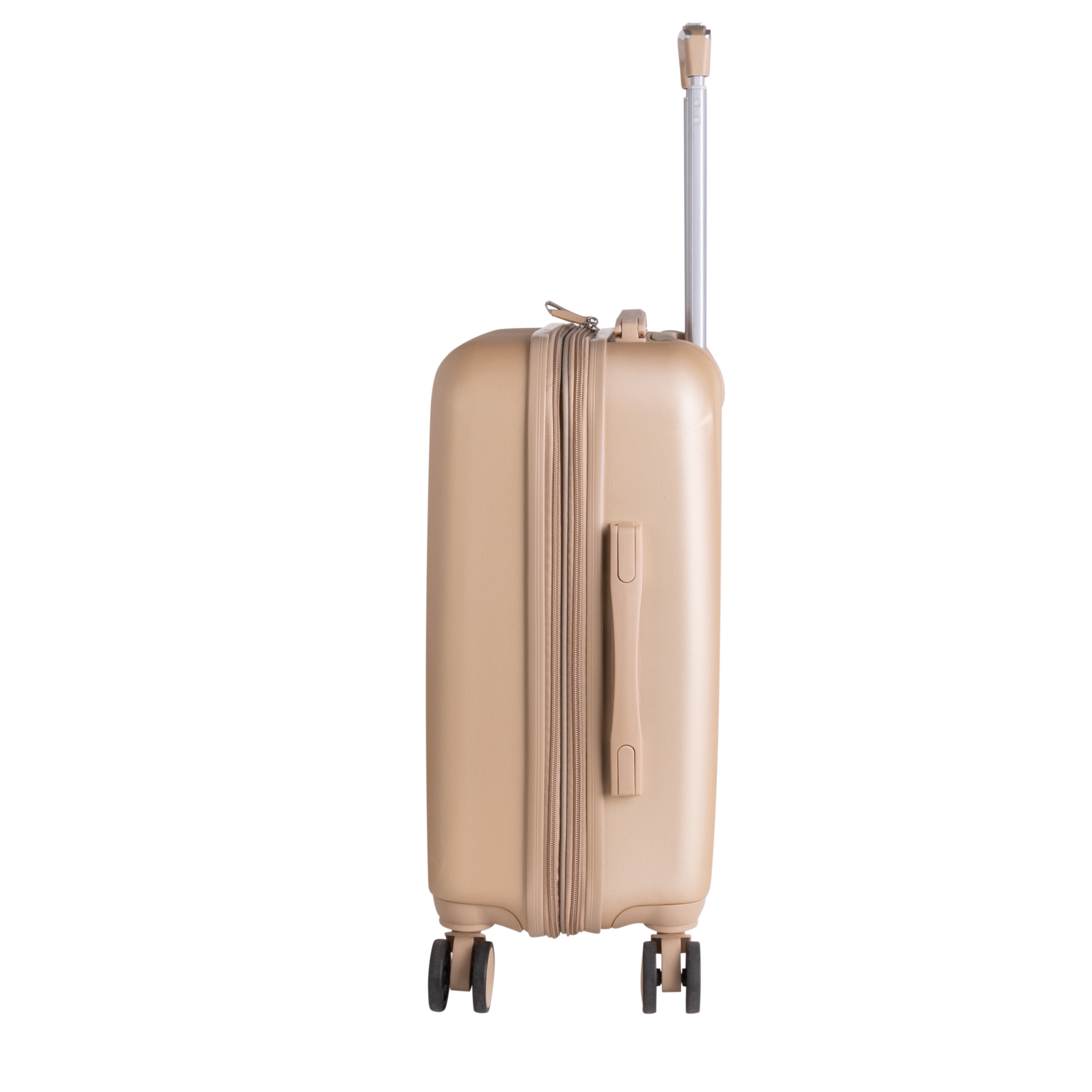 Rae Dunn 3 Piece Expandable Rolling Luggage Set in Champagne