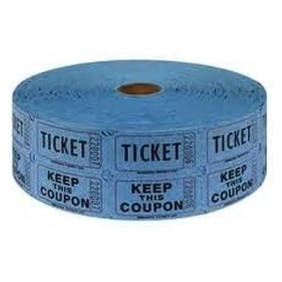 Two (2) Rolls of Two-part Blue Double Roll Raffle Tickets Totaling 4,000 Tickets