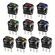 thumbnail image 3 of 10 piezas 12v Interruptor basculante iluminado LED 12v 3 posiciones enclavamiento Spst interruptor botón redondo para coche barco electrodomésticos, 3 of 5