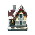 thumbnail image 3 of Ochine Christmas Village Light Up House Resin Christmas Scene Village Houses Town Winter Snow Village with LED Light Battery Operate Christmas Ornament Xmas Gift Holiday Tabletop Decorations, 3 of 5