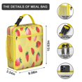 thumbnail image 3 of Small Insulated Lunch Bag with Handle, Lunch Box Tote for Women Men Keeps Food Hot/Cold Lunch Tote for Work Picnic Camping Strawberry, 3 of 6