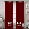 thumbnail image 4 of Kotton Culture Tab Top Semi Blackout Curtains Thermal Insulated Room Darkening Machine Washable Window Treatment Panels for Living Room, Patio Door, Bedroom (1 Panel, Custom, Burgundy), 4 of 8