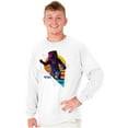 thumbnail image 5 of Vaporwave NASA Astronaut Space Jump Long Sleeve TShirt Men Women Brisco Brands X, 5 of 6