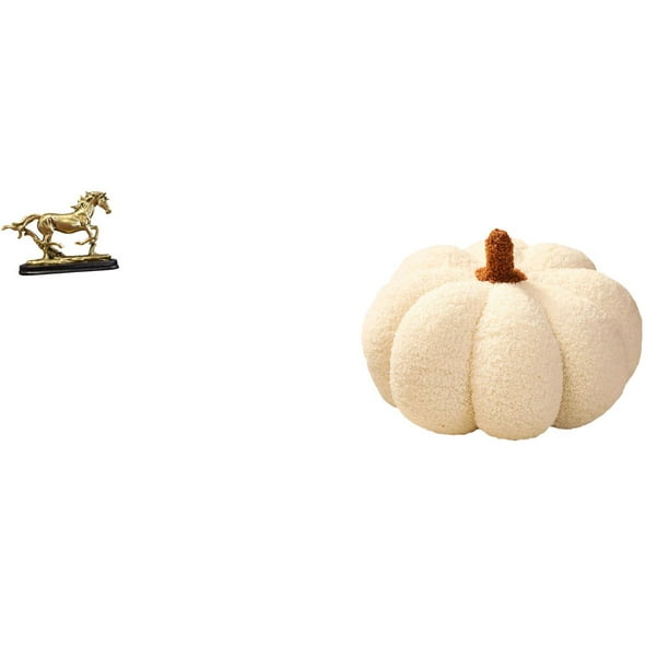 Escultura De Calabaza De Caballo, Figura De Peluche, Obra De Arte Coleccionable, Adorno De Arte, Estatua, Almohada, Decoración De Sofá, Cojín Para Escritorio, Estantería, Sala De Estar,