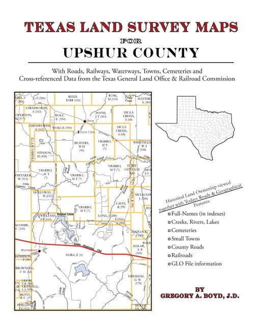 Texas Land Survey Maps For Upshur County - Walmart.com