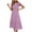 dresses for women clearance-Purple, variant on Homenesgenics Summer Dresses 2025 Women's Fashion Casual Round-Neck Short Sleeve Solid Color High Waist Dress Pink M
