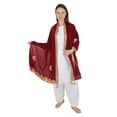 thumbnail image 4 of MAROON Velvet Scarf Gota Patti Four Side Work Party Wear Dupatta/Chunni Shawl, 4 of 4