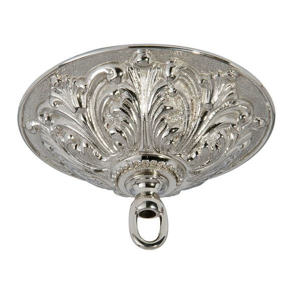 B&P Lamp® Nickel Plated Finish Cast Brass Screw Collar Canopy Kit
