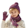 thumbnail image 5 of Kids Winter Hats Gloves Neck Warmer Set, Children Beanies Hats Warm Lining Beanie for 2-8 Years Boys Girls, 5 of 5