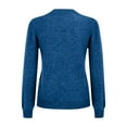 thumbnail image 7 of Knit Sweaters for Women Warm Knitted Mock Turtleneck Tops Fall Winter Long Sleeve Soft Sweater Pullover Dark Blue L, 7 of 7