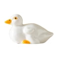 thumbnail image 2 of Figura de pato de cerámica para decoración de escritorio | Adorno de desatascador de inodoro para baño | Detalle decorativo original para estante o encimera, 2 of 6
