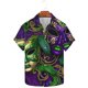 thumbnail image 5 of Ceisia Men's Mardi Gras Festive Print Short Sleeve Button-Up Shirt Collection | Venetian Mask & Bead Mardi Gras Button-Up Shirt Gifts, 5 of 8