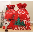 thumbnail image 4 of Bolsas de Regalo de Navidad Flanela Impresa Cordón Corbata Bolsa de Boca, 19.69x14.57In Gran Bolsa de Dulces para Niños para Regalos Y Decoración, 4 of 4