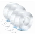 thumbnail image 2 of Pack 4 Cintas Doble Cara de Gel Reutilizable 20 m – Adhesivo Fuerte y Lavable para Múltiples Superficies, 2 of 9