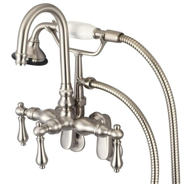 Water Creation F6-0011-02-AL Gris Classique Réglable Propagation Mur Baignoire Robinet & 44; Nickel Brossé