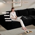 thumbnail image 4 of Boneless Cloud sofa, Small Sectional Loveseat Sofa with Memory Foam,No Assembly Required,Soft Corduroy Fabric,Compact Box Delivery for Apartments & Living Rooms, 4 of 10