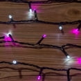 thumbnail image 3 of 33M 600 LED Cadena de luces de dos tonos en cable verde con 8 modos de función Ideal para interiores y exteriores para árbol de Navidad Dormitorio Jardín Fiesta Boda - (Rosa + Blanco) esquí esquí Gafas de esquí, 3 of 5