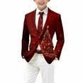 thumbnail image 2 of YAYUBA Boys Jacket Christmas Suit for Boy Christmas Print Boys Jacket For Kids Festive Holiday Party Coat With Elegant Design And Comfortable Fit For And Family Gatherings, 2 of 5