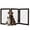 Premium Black, variant on PETMAKER 3-Panel 24-Inch Freestanding Foldable Pet Gate for Stairs, Natural