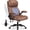 Brown, variant on Primy Ergonomic Office Chair with Adjustable Air Lumbar, Home Desk Computer Chair, Leather High-Back Executive Chairs with Flip-Up Arms, Rocking Swivel Comfort