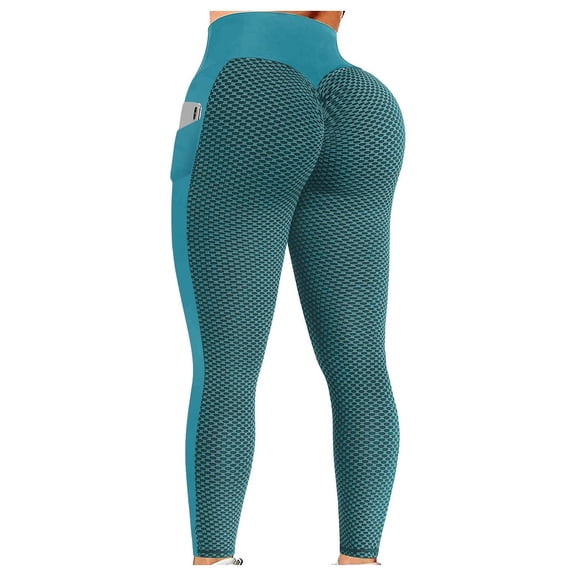 Kiplyki Flash Pants for Women High Waist Yoga Slimming Booty Leggings Workout Running Butt Lift Tights With Pockets