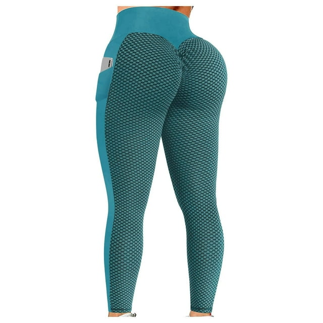Mikilon Womens High Waist Yoga Pants Tummy Control Slimming Booty Leggings Workout Running Butt Lift Tights With Pockets